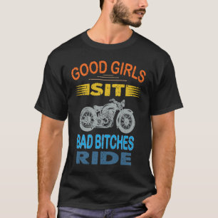 Biker Motorcycle Saying Retro Style Girl T-Shirt