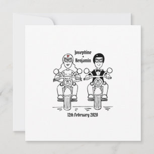 Biker Motorcycle Wedding Invitation