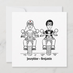 Biker Motorcycle Wedding Invitation