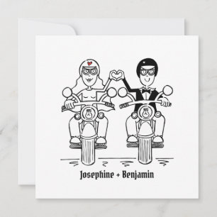 Biker Motorcycle Wedding Invitation