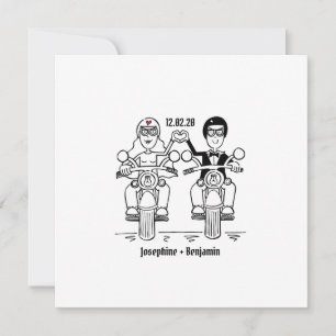 Biker Motorcycle Wedding Invitation