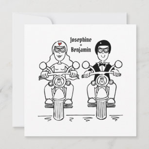Biker Motorcycle Wedding Invitation