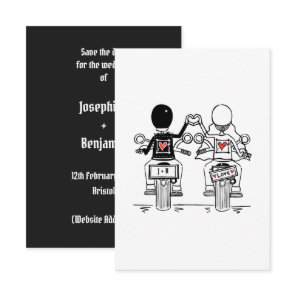 Biker Motorcycle Wedding  Save The Date