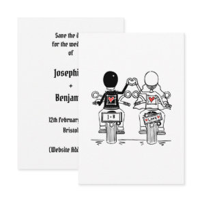 Biker Motorcycle Wedding  Save The Date