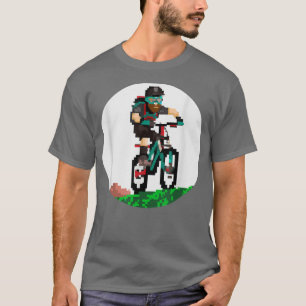 Biker Mountainbiker Pixel Art Retro Gaming Style 2 T-Shirt