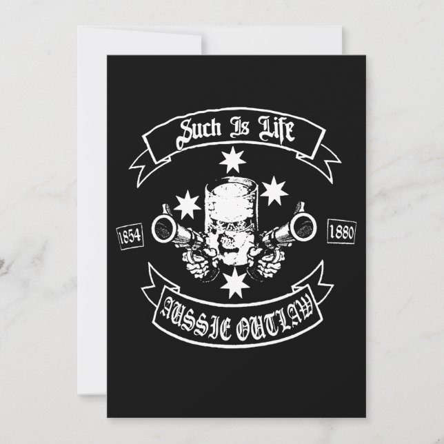 Biker Ned Kelly Such Is Life Aussie Outlaw Long Sl (Front)