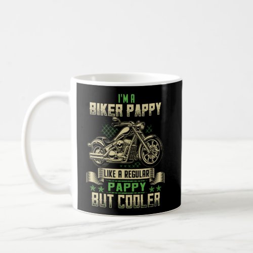 Biker Pappy Cooler Funny Biker Motorcycle For Men Coffee Mug