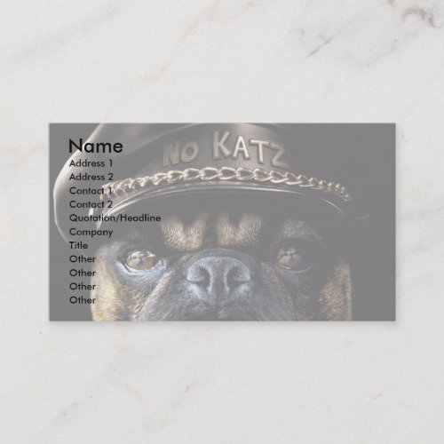 Biker Pug Business Card