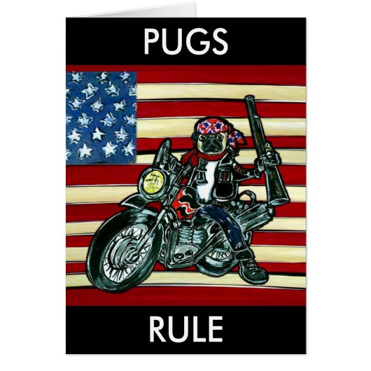 Biker Pug Cards (Front)