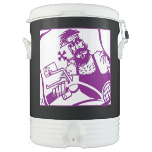 Biker purple white black Igloo beverage cooler