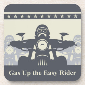 Biker Rally Plastic Coasters, Set of 6, Motorcycle Beverage Coaster