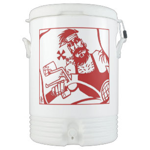 Biker red Igloo beverage cooler 10 gallon
