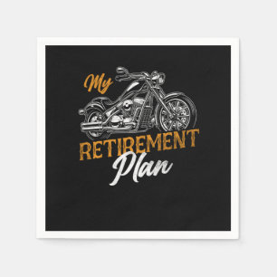 Biker Retrovintage My Retirement Plan Grandpa Napkins