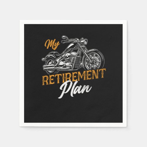 Biker Retrovintage My Retirement Plan Grandpa Napkins
