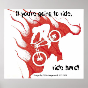 Biker Ride Hard Poster
