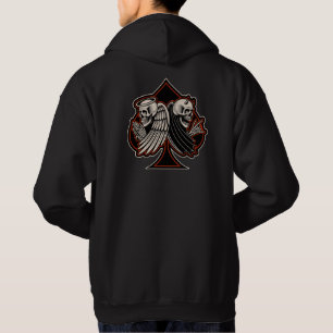 Biker Saint or Sinner Ace of Spades Old School Hoodie