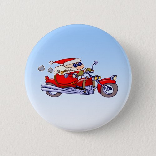 Biker Santa Button