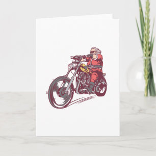 Biker Santa Card