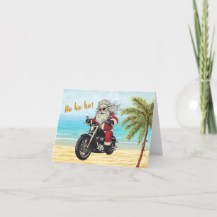 Biker Santa Christmas Card