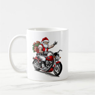 Biker Santa Claus Coffee Mug