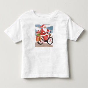 Biker santa claus toddler t-shirt