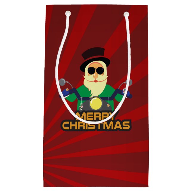 Biker Santa Gift Bag (Front)