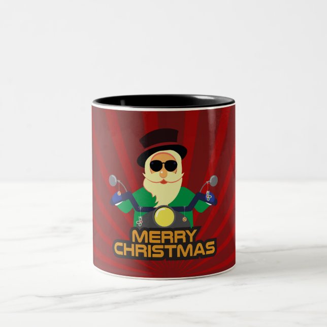 Biker Santa Mug (Center)