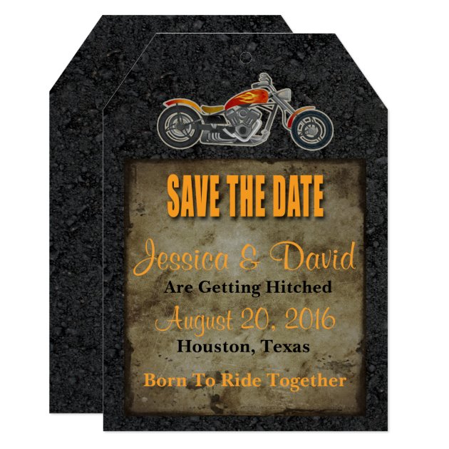 Biker Save The Date Card