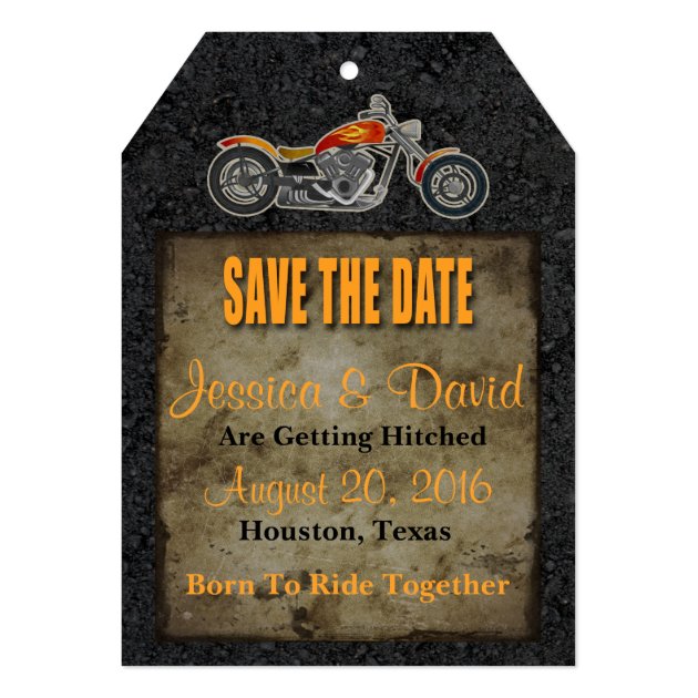Biker Save The Date Card