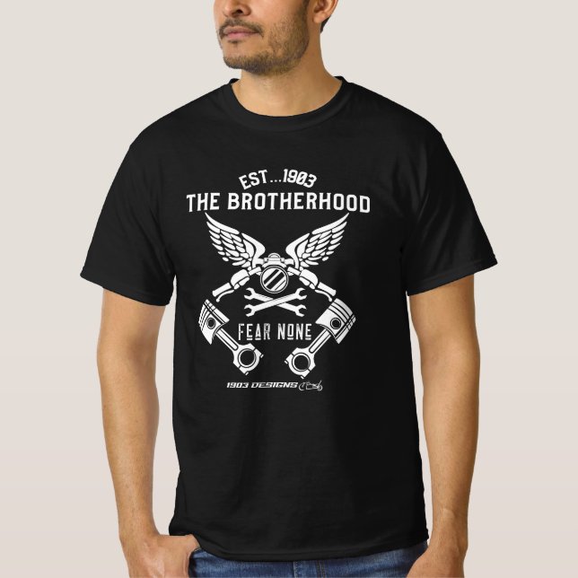 Biker Shirt, Short Sleeve, The Brotherhood T-Shirt (Front)