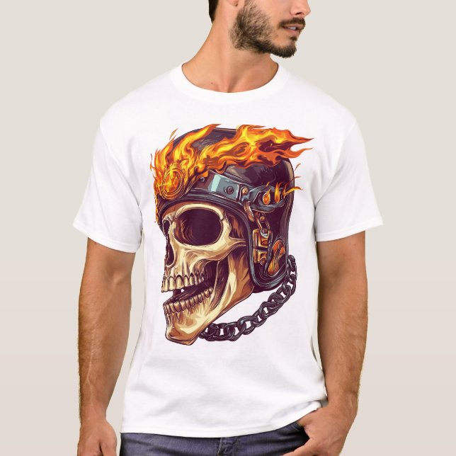 Biker Skull Reaper T-Shirt (Front)
