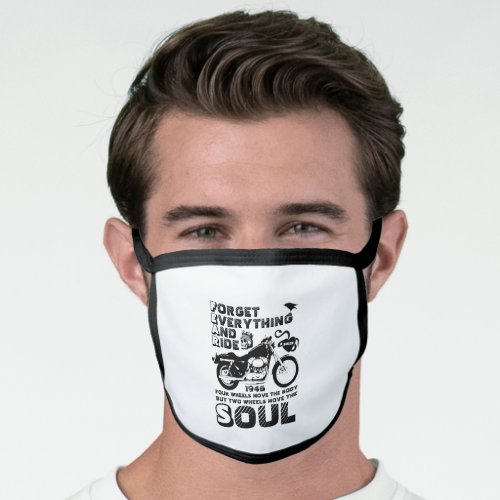 Biker Soul Personalized Date of Birth Face Mask