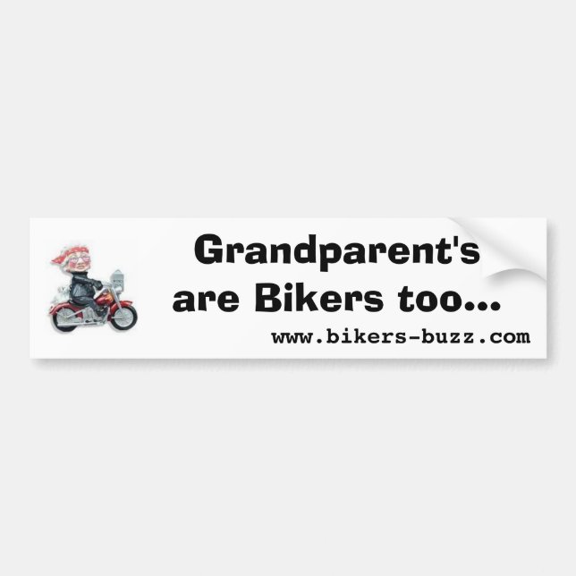 Biker Sticker Bumper Sticker (Front)