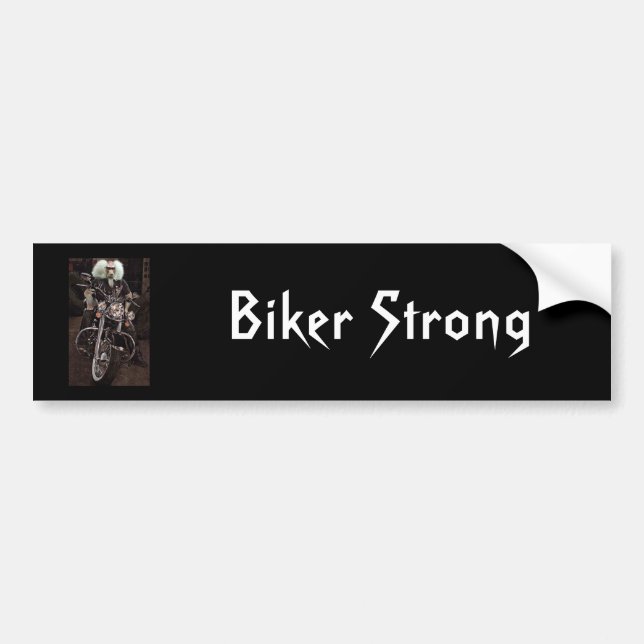 Biker Strong Bumper Sticker (Front)