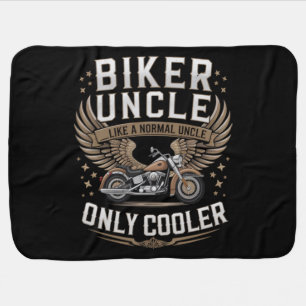 Biker Uncle Motorcycle Father's Day Baby Blanket