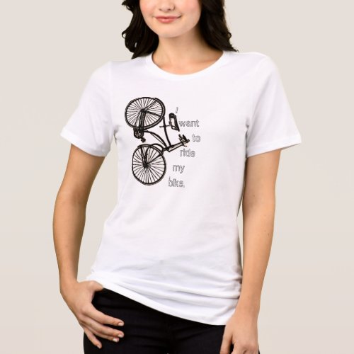 Biker Vintage Bike T_shirt Tri_Blend Shirt