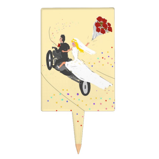 Biker Wedding Cake toppers (Front)