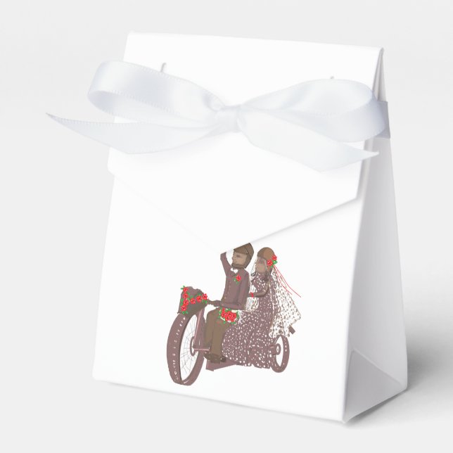 Biker Wedding Favor Boxes (Front Side)