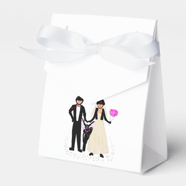 Biker Wedding Favor Boxes (Front Side)