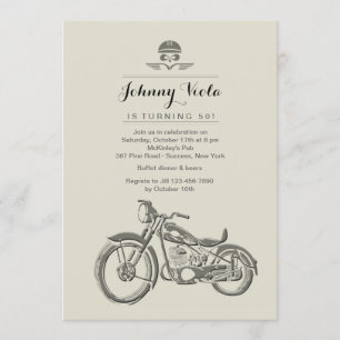 Biker's Birthday Invitation