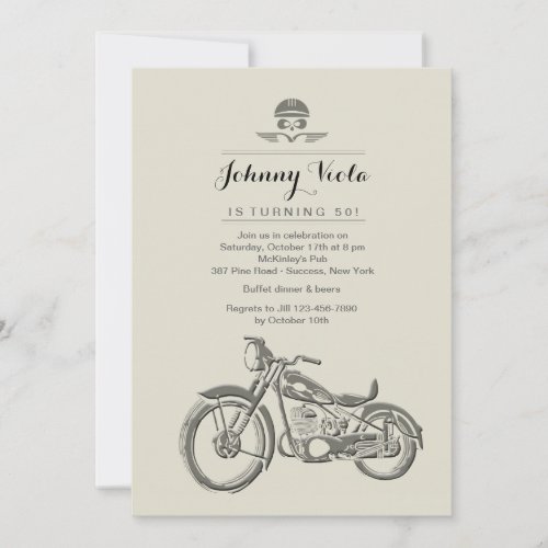 Biker's Birthday Invitation