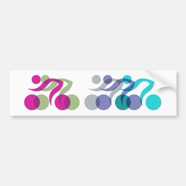 Bikers cool logo bumper sticker (Front)
