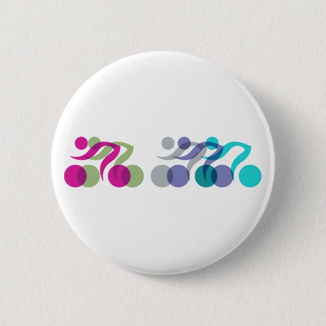 Bikers cool logo pinback button (Front)