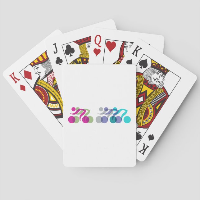 Bikers cool logo poker cards (Back)