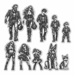 Bikers Family car stickers