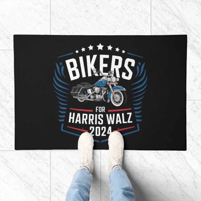 Bikers For Harris Walz 2024 Harris Waltz 2024  Doormat (Indoor)