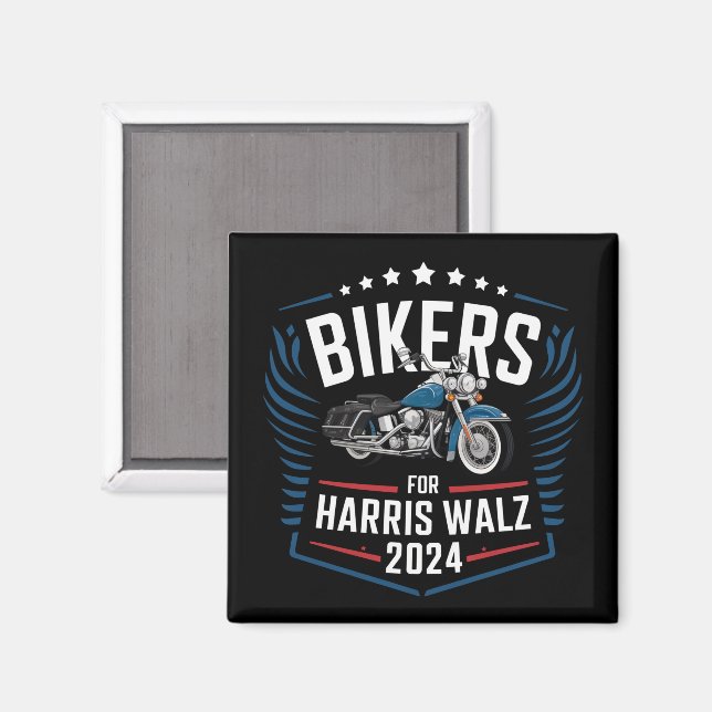 Bikers For Harris Walz 2024 Harris Waltz 2024  Magnet (Front/Back)