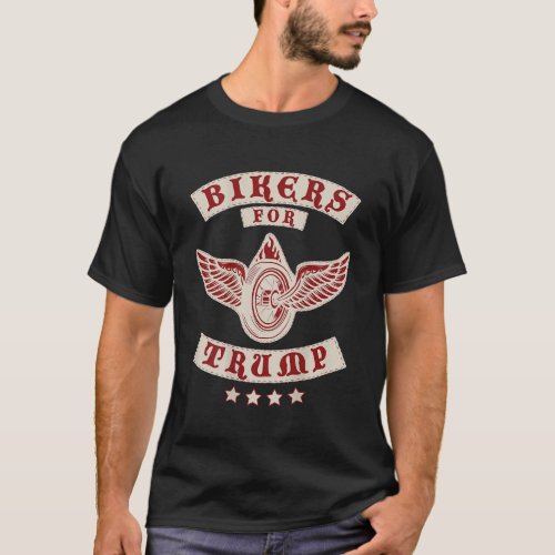 Bikers For Trump 2020 MC Design on Back T_Shirt
