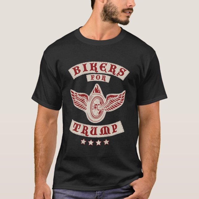 Bikers For Trump 2020 MC Design on Back T-Shirt (Front)