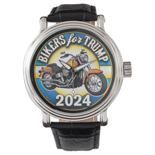 Bikers For Trump 2024 _ Patriotic Cycling Watch